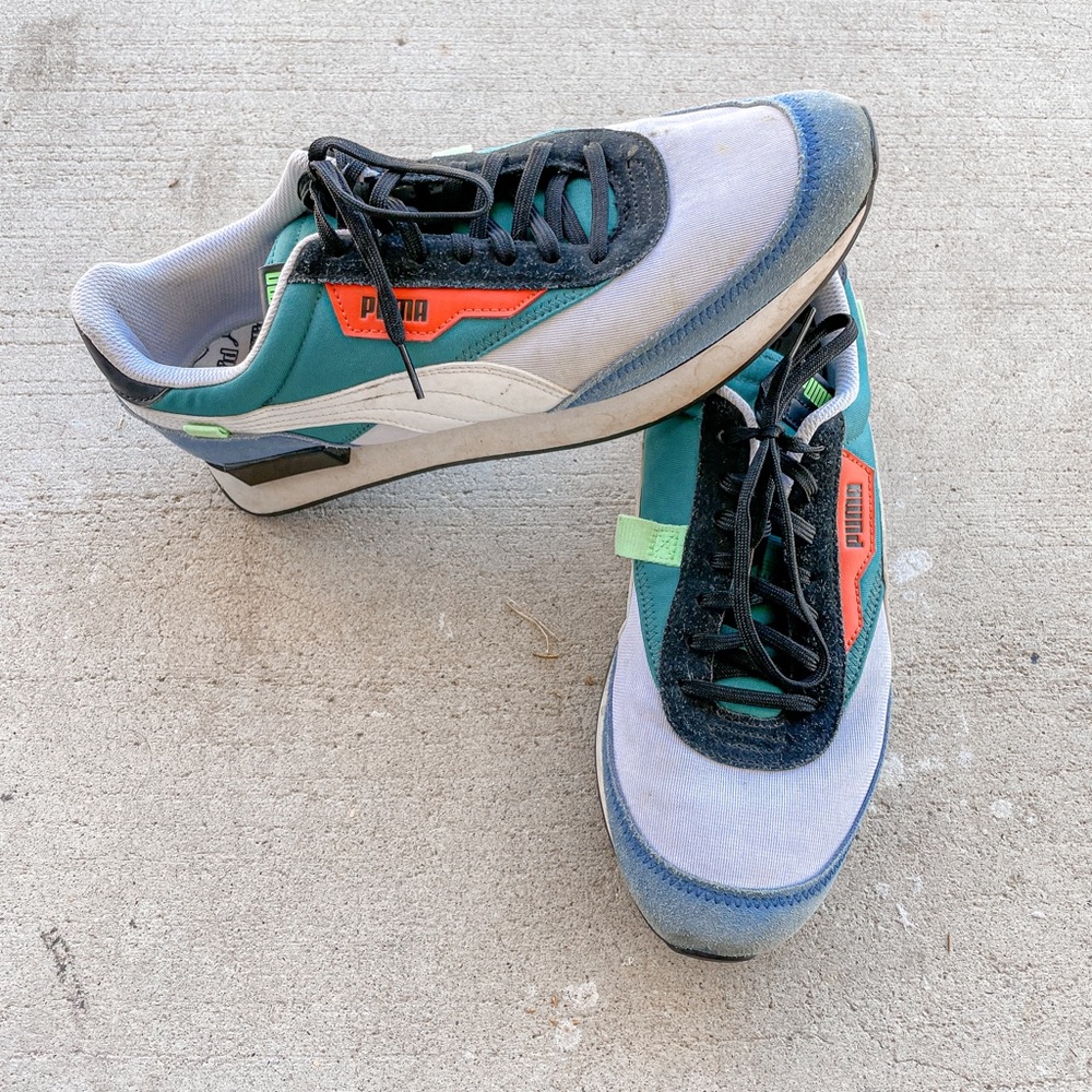 Puma Future Rider Men’s Blue Green White Red Sneakers
